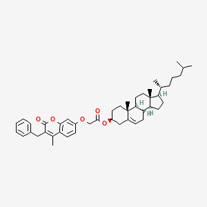 molecular formula C46H60O5 B11152142 (3beta)-cholest-5-en-3-yl [(3-benzyl-4-methyl-2-oxo-2H-chromen-7-yl)oxy]acetate 