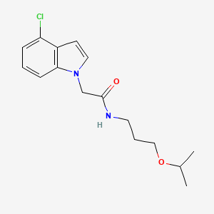 2-(4-chloro-1H-indol-1-yl)-N-[3-(propan-2-yloxy)propyl]acetamide