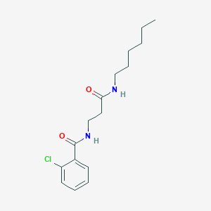 2-chloro-N-[3-(hexylamino)-3-oxopropyl]benzamide