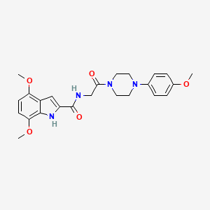 4,7-dimethoxy-N~2~-{2-[4-(4-methoxyphenyl)piperazino]-2-oxoethyl}-1H-indole-2-carboxamide