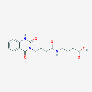 molecular formula C16H19N3O5 B11152170 4-{[4-(2-hydroxy-4-oxoquinazolin-3(4H)-yl)butanoyl]amino}butanoic acid 