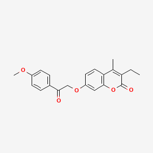 molecular formula C21H20O5 B11152175 3-ethyl-7-[2-(4-methoxyphenyl)-2-oxoethoxy]-4-methyl-2H-chromen-2-one 