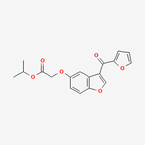 molecular formula C18H16O6 B11152189 Propan-2-yl {[3-(furan-2-ylcarbonyl)-1-benzofuran-5-yl]oxy}acetate 