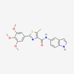 N-(1H-indol-5-yl)-5-methyl-2-(3,4,5-trimethoxyphenyl)-1,3-thiazole-4-carboxamide