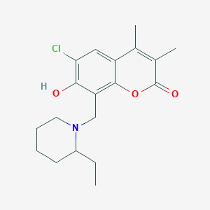 6-chloro-8-[(2-ethylpiperidino)methyl]-7-hydroxy-3,4-dimethyl-2H-chromen-2-one