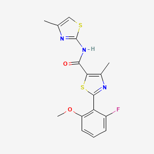 2-(2-fluoro-6-methoxyphenyl)-4-methyl-N-(4-methyl-1,3-thiazol-2-yl)-1,3-thiazole-5-carboxamide