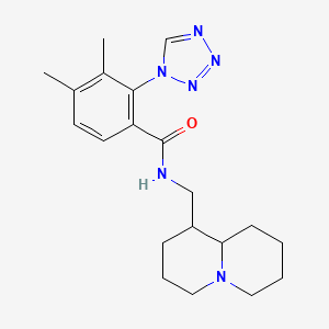 3,4-dimethyl-N-(octahydro-2H-quinolizin-1-ylmethyl)-2-(1H-tetrazol-1-yl)benzamide