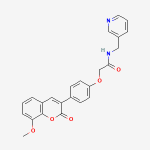 molecular formula C24H20N2O5 B11152231 2-[4-(8-methoxy-2-oxo-2H-chromen-3-yl)phenoxy]-N-(pyridin-3-ylmethyl)acetamide 