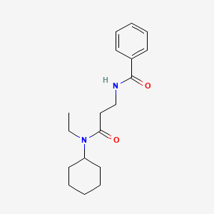 molecular formula C18H26N2O2 B11152236 N-{3-[cyclohexyl(ethyl)amino]-3-oxopropyl}benzamide 