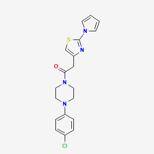 1-(4-chlorophenyl)-4-{[2-(1H-pyrrol-1-yl)-1,3-thiazol-4-yl]acetyl}piperazine