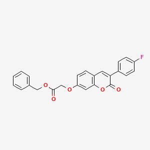 molecular formula C24H17FO5 B11152263 benzyl {[3-(4-fluorophenyl)-2-oxo-2H-chromen-7-yl]oxy}acetate 