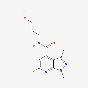 molecular formula C14H20N4O2 B11152285 N-(3-methoxypropyl)-1,3,6-trimethyl-1H-pyrazolo[3,4-b]pyridine-4-carboxamide 