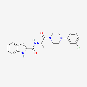 N-{(2S)-1-[4-(3-chlorophenyl)piperazin-1-yl]-1-oxopropan-2-yl}-1H-indole-2-carboxamide