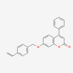 molecular formula C24H18O3 B11152339 4-Phenyl-7-((4-vinylbenzyl)oxy)-2H-chromen-2-one 