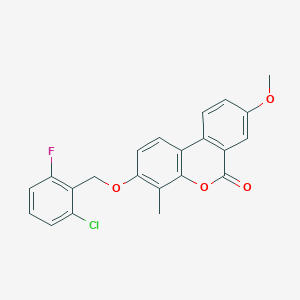 3-[(2-chloro-6-fluorobenzyl)oxy]-8-methoxy-4-methyl-6H-benzo[c]chromen-6-one