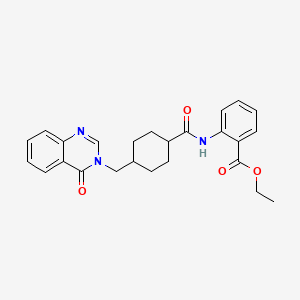 ethyl 2-[({trans-4-[(4-oxoquinazolin-3(4H)-yl)methyl]cyclohexyl}carbonyl)amino]benzoate