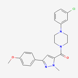 [4-(3-chlorophenyl)piperazino][3-(4-methoxyphenyl)-1-methyl-1H-pyrazol-5-yl]methanone