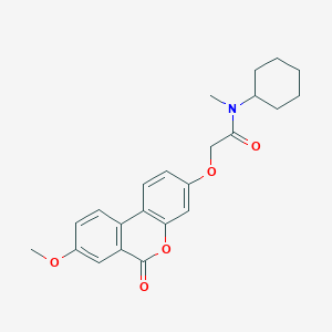 N-Cyclohexyl-2-({8-methoxy-6-oxo-6H-benzo[C]chromen-3-YL}oxy)-N-methylacetamide