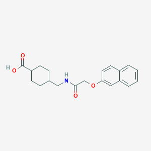 molecular formula C20H23NO4 B11152382 trans-4-({[(Naphthalen-2-yloxy)acetyl]amino}methyl)cyclohexanecarboxylic acid 