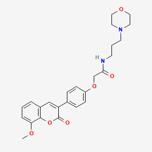 2-[4-(8-methoxy-2-oxo-2H-chromen-3-yl)phenoxy]-N-[3-(4-morpholinyl)propyl]acetamide