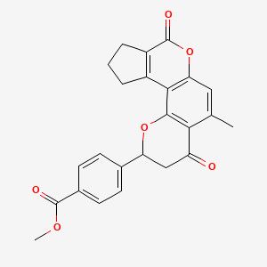 methyl 4-(5-methyl-4,8-dioxo-3,4,8,9,10,11-hexahydro-2H-cyclopenta[c]pyrano[2,3-f]chromen-2-yl)benzoate