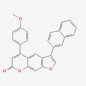 5-(4-methoxyphenyl)-3-(naphthalen-2-yl)-7H-furo[3,2-g]chromen-7-one