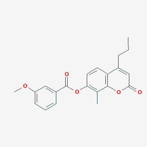 8-methyl-2-oxo-4-propyl-2H-chromen-7-yl 3-methoxybenzoate