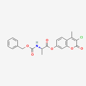 molecular formula C21H18ClNO6 B11152450 3-chloro-4-methyl-2-oxo-2H-chromen-7-yl 2-{[(benzyloxy)carbonyl]amino}propanoate 