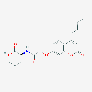 molecular formula C23H31NO6 B11152464 N-{2-[(4-butyl-8-methyl-2-oxo-2H-chromen-7-yl)oxy]propanoyl}-L-leucine 