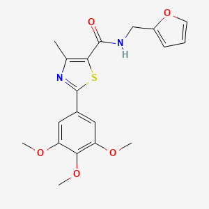 N-(2-furylmethyl)-4-methyl-2-(3,4,5-trimethoxyphenyl)-1,3-thiazole-5-carboxamide