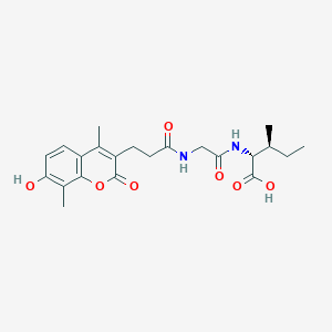 molecular formula C22H28N2O7 B11152479 N-[3-(7-hydroxy-4,8-dimethyl-2-oxo-2H-chromen-3-yl)propanoyl]glycyl-D-isoleucine 