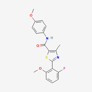 2-(2-fluoro-6-methoxyphenyl)-N-(4-methoxyphenyl)-4-methyl-1,3-thiazole-5-carboxamide