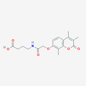 molecular formula C18H21NO6 B11152504 4-({[(3,4,8-trimethyl-2-oxo-2H-chromen-7-yl)oxy]acetyl}amino)butanoic acid 