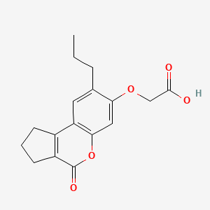 [(4-Oxo-8-propyl-1,2,3,4-tetrahydrocyclopenta[c]chromen-7-yl)oxy]acetic acid