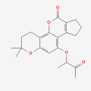 2,2-dimethyl-10-[(3-oxobutan-2-yl)oxy]-3,4,8,9-tetrahydro-2H-cyclopenta[c]pyrano[2,3-h]chromen-6(7H)-one