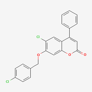 6-chloro-7-[(4-chlorobenzyl)oxy]-4-phenyl-2H-chromen-2-one