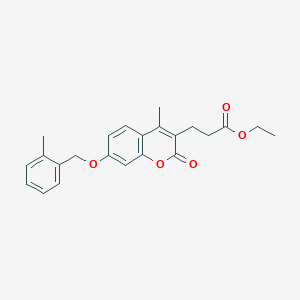 ethyl 3-{4-methyl-7-[(2-methylbenzyl)oxy]-2-oxo-2H-chromen-3-yl}propanoate