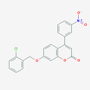 7-((2-Chlorobenzyl)oxy)-4-(3-nitrophenyl)-2H-chromen-2-one