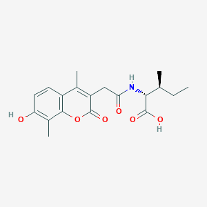 N-[(7-hydroxy-4,8-dimethyl-2-oxo-2H-chromen-3-yl)acetyl]-D-isoleucine