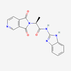 (2S)-N-(1H-benzimidazol-2-yl)-2-(1,3-dioxo-1,3-dihydro-2H-pyrrolo[3,4-c]pyridin-2-yl)propanamide