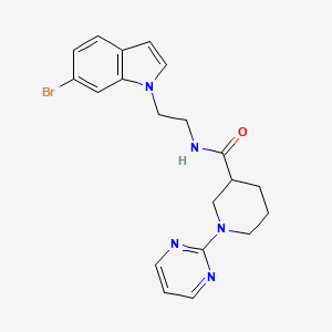 N-[2-(6-bromo-1H-indol-1-yl)ethyl]-1-(2-pyrimidinyl)-3-piperidinecarboxamide