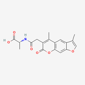 molecular formula C18H17NO6 B11152703 N-[(3,5-dimethyl-7-oxo-7H-furo[3,2-g]chromen-6-yl)acetyl]-D-alanine 