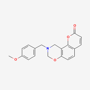 9-(4-methoxybenzyl)-9,10-dihydro-2H,8H-chromeno[8,7-e][1,3]oxazin-2-one