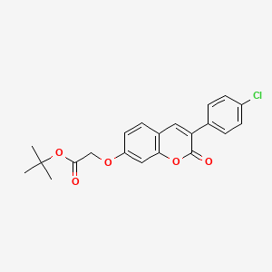 molecular formula C21H19ClO5 B11152708 tert-butyl {[3-(4-chlorophenyl)-2-oxo-2H-chromen-7-yl]oxy}acetate 