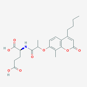 (2S)-2-({2-[(4-butyl-8-methyl-2-oxo-2H-chromen-7-yl)oxy]propanoyl}amino)pentanedioic acid