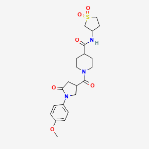 N-(1,1-dioxidotetrahydrothiophen-3-yl)-1-{[1-(4-methoxyphenyl)-5-oxopyrrolidin-3-yl]carbonyl}piperidine-4-carboxamide