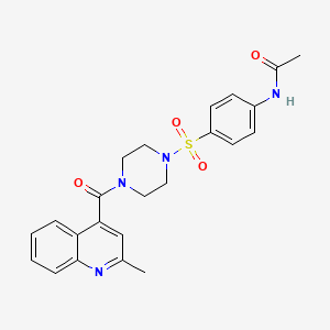 N-[4-({4-[(2-methyl-4-quinolyl)carbonyl]piperazino}sulfonyl)phenyl]acetamide