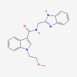 molecular formula C20H20N4O2 B11152768 N-(1H-1,3-benzimidazol-2-ylmethyl)-1-(2-methoxyethyl)-1H-indole-3-carboxamide 