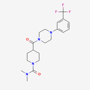 molecular formula C20H27F3N4O2 B11152777 N,N-dimethyl-4-({4-[3-(trifluoromethyl)phenyl]piperazin-1-yl}carbonyl)piperidine-1-carboxamide 