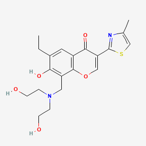 8-{[bis(2-hydroxyethyl)amino]methyl}-6-ethyl-7-hydroxy-3-(4-methyl-1,3-thiazol-2-yl)-4H-chromen-4-one